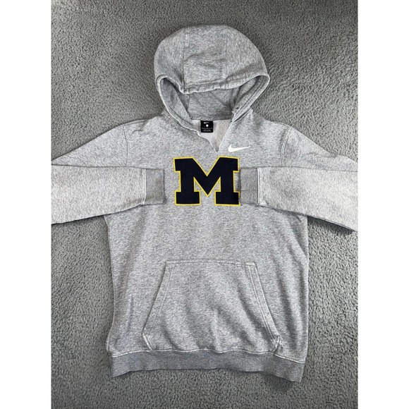 Vintage Nike Michigan Wolverines Hoodie Men Large Graphic Swoosh